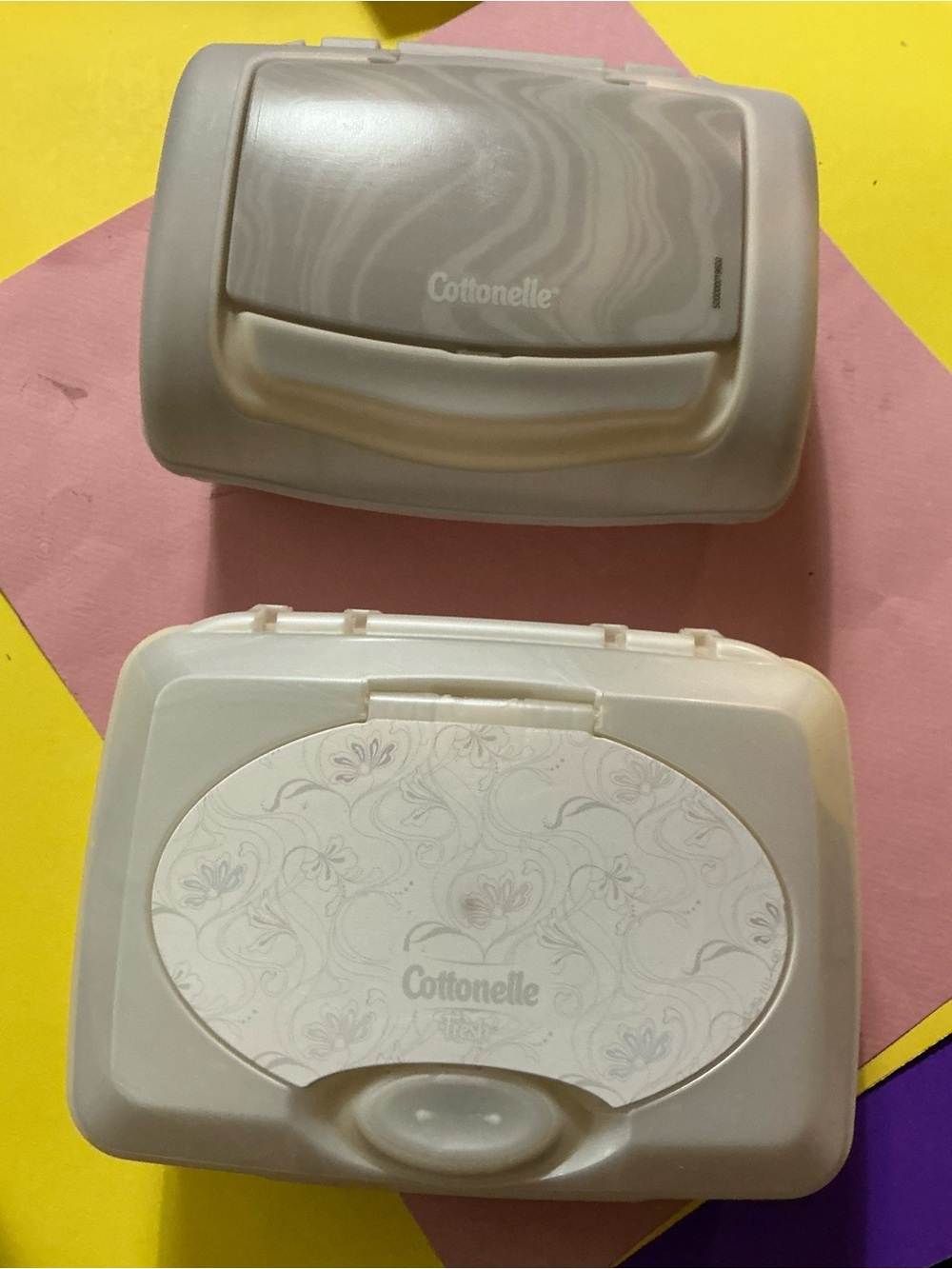 2 x or count Cottonelle Pulll Up Dispenser Box Pearly White & Light Coffee Mocha